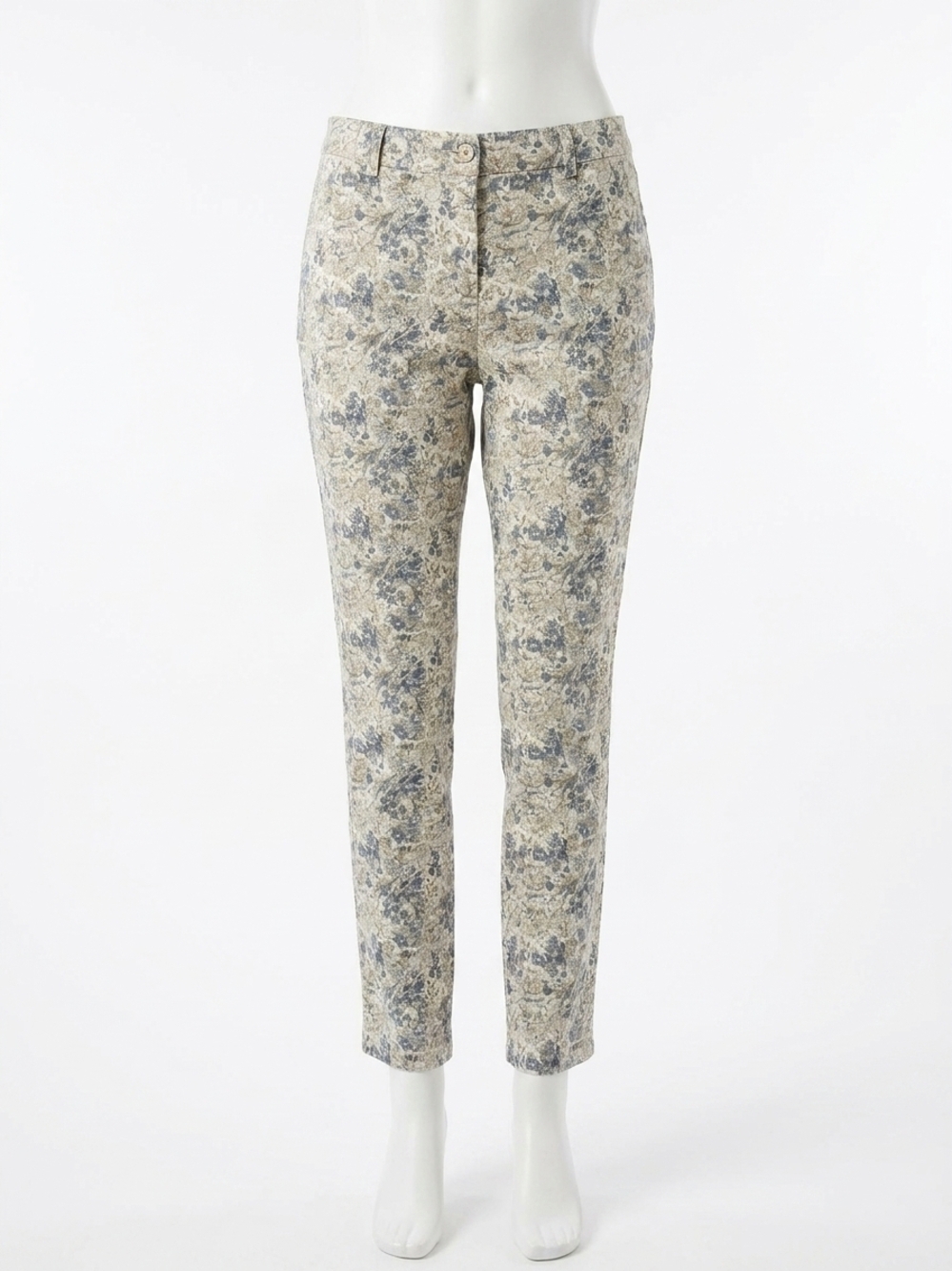 NEW MAXMARA women's breda trouser in cream, blue and beige